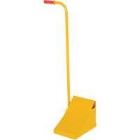 Ergo Handle Wheel Chock, Steel, Yellow, 8" W x 10-3/4" D x 9-1/8" H Absolute Business Supply