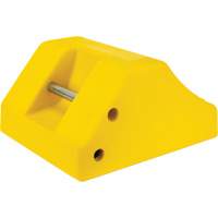Heavy-Duty Wheel Chocks, Urethane, Yellow, 15-1/2" W x 17-7/10" D x 10" H Absolute Business Supply