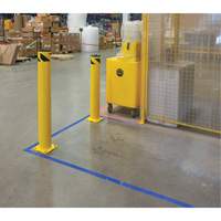 Butoir de s&eacute;curit&eacute;, Acier, 36" h x 5-1/2" la, Jaune Absolute Business Supply