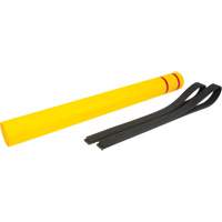 Capuchon en poly&eacute;thyl&egrave;ne pour borne de protection, 4-1/2" dia. x 52" l, Rouge/Jaune Absolute Business Supply