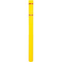 Capuchon en poly&eacute;thyl&egrave;ne pour borne de protection, 4-1/2" dia. x 64" l, Rouge/Jaune Absolute Business Supply