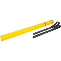 Capuchon en poly&eacute;thyl&egrave;ne pour borne de protection, 4-1/2" dia. x 64" l, Rouge/Jaune Absolute Business Supply