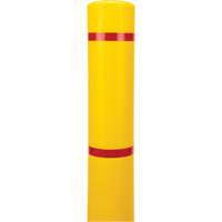 Capuchon en poly&eacute;thyl&egrave;ne pour borne de protection, 4-1/2" dia. x 64" l, Rouge/Jaune Absolute Business Supply