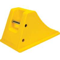 Wheel Chocks with Aluminum Tread, Polyurethane, Safety Yellow, 11-1/4" W x 21" D x 12-1/4" H Absolute Business Supply