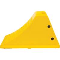 Wheel Chocks with Aluminum Tread, Polyurethane, Safety Yellow, 11-1/4" W x 21" D x 12-1/4" H Absolute Business Supply