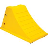 Wheel Chocks with Rubber Tread, Polyurethane, Yellow, 11-1/4" W x 21" D x 12-1/4" H Absolute Business Supply