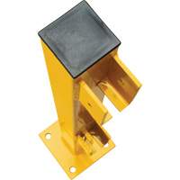 Poteau d'extr&eacute;mit&eacute; pour garde-corps l&eacute;gers, Acier, 42" h, Jaune s&eacute;curit&eacute; OSHA Absolute Business Supply