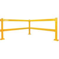 Garde-corps Lift-Out, Acier, 3' lo x 4" h, Jaune s&eacute;curit&eacute; OSHA Absolute Business Supply