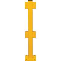 Poteau en ligne pour garde-corps l&eacute;gers, Acier, 42" h, Jaune s&eacute;curit&eacute; OSHA Absolute Business Supply