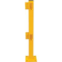 Poteau de coin pour garde-corps l&eacute;gers, Acier, 42" h, Jaune s&eacute;curit&eacute; OSHA Absolute Business Supply