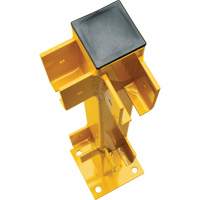 Poteau de coin pour garde-corps l&eacute;gers, Acier, 42" h, Jaune s&eacute;curit&eacute; OSHA Absolute Business Supply