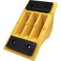 75 Ton Large Equipment Wheel Chock with Grip Pads, Urethane, Yellow Absolute Business Supply