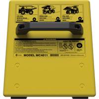 Cale de roue ultra-robuste pour l'exploitation mini&egrave;re Checkers Safety sans support, PEHD, Jaune, 14-1/2" la x 17-1/2" p x 16" h Absolute Business Supply
