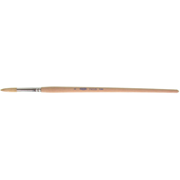 Pure White Bristle Round Marking Paint Brush, 9/32" Brush Width, White China, Wood Handle Absolute Business Supply