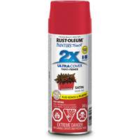 Peinture &agrave; pouvoir couvrant &eacute;lev&eacute; Painter's Touch, Rouge pomme, Satin, Canette a&eacute;rosol Absolute Business Supply