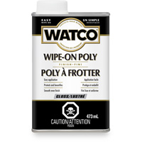 Watco&reg; Wipe-on Poly Stain, 473 ml, Clear, Gloss Absolute Business Supply