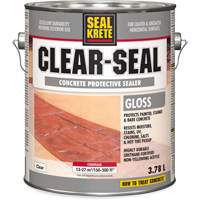Produit d&eacute;tanch&eacute;it&eacute; protecteur Seal-Krete, 3,78 L, &agrave; l'eau, Brillant, Transparent Absolute Business Supply