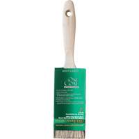 Pinceau pour murs et moulures One Coat, Soie blanche, Manche Bois, Largeur de 2" Absolute Business Supply