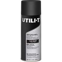 UTILI-T General Purpose Enamel Spray Paint, Black, Flat, 10 oz./283 g, Aerosol Can Absolute Business Supply