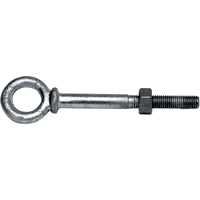 Eye Bolts, 3/8" Dia., 2-1/2" L, Galvanized, 1200 lbs. (0.6 tons) Capacity Absolute Business Supply