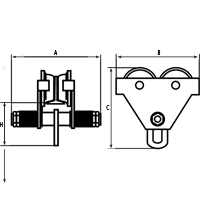 Adjustable Trolleys, 1000 lbs. (0.5 tons) Absolute Business Supply