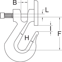 Clevis Grab Hook with Latch - Grade 70 Absolute Business Supply