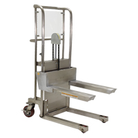 Hefti-Lift Load Stacker, Foot Pump Operated, 450 lbs. Capacity, 45-5/8" Max Lift Absolute Business Supply