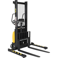 Fork Lift Stacker, Electric Operated, 2000 lbs. Capacity, 63" Max Lift Absolute Business Supply