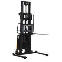 Fork Lift Stacker, Electric Operated, 2000 lbs. Capacity, 118" Max Lift Absolute Business Supply