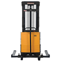 Fork Lift Stacker, Electric Operated, 2000 lbs. Capacity, 118" Max Lift Absolute Business Supply