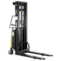 Fork Lift Stacker, Electric Operated, 2000 lbs. Capacity, 118" Max Lift Absolute Business Supply