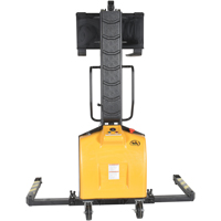Narrow Mast Powered Lift Stacker, Electric Operated, 1500 lbs. Capacity, 63" Max Lift Absolute Business Supply