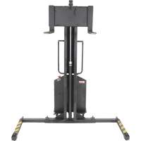 Narrow Mast Powered Lift Stacker, Electric Operated, 1000 lbs. Capacity, 63" Max Lift Absolute Business Supply