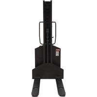Narrow Mast Powered Lift Stacker, Electric Operated, 1000 lbs. Capacity, 63" Max Lift Absolute Business Supply