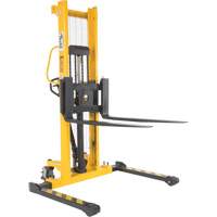 Manual Hydraulic Stacker, Hand Pump Operated, 2000 lbs. Capacity, 63" Max Lift Absolute Business Supply
