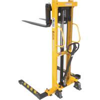 Manual Hydraulic Stacker, Hand Pump Operated, 2000 lbs. Capacity, 63" Max Lift Absolute Business Supply