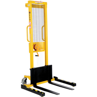 Manual Stacker, Hand Winch Operated, 770 lbs. Capacity, 60" Max Lift Absolute Business Supply