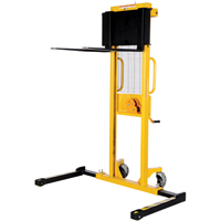 Manual Stacker, Hand Winch Operated, 770 lbs. Capacity, 60" Max Lift Absolute Business Supply