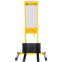 Manual Stacker, Hand Winch Operated, 770 lbs. Capacity, 60" Max Lift Absolute Business Supply