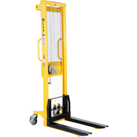 Manual Stacker, Hand Winch Operated, 770 lbs. Capacity, 60" Max Lift Absolute Business Supply
