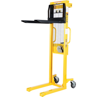 Manual Stacker, Hand Winch Operated, 770 lbs. Capacity, 60" Max Lift Absolute Business Supply