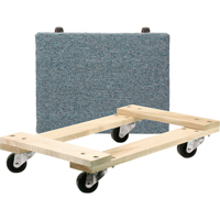 Wood Dollies - Medium-Duty, Polyolefin Wheels, 900 lbs. Capacity, 18" W x 24" D x 7" H Absolute Business Supply
