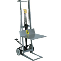 Hydraulic Platform Lift Stacker, Foot Pump Operated, 400 lbs. Capacity, 54" Max Lift Absolute Business Supply