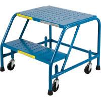 CSA-Certified Rolling Step Ladder, 2 Steps, 22" Step Width, 19" Platform Height, Steel Absolute Business Supply