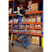 Escabeau roulant certifi&eacute; par la CSA, 5 marches, Largeur de la marche 22", Hauteur de la plateforme 46", Acier Absolute Business Supply