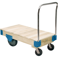 Platform Trucks - All Wood Deck Platform Trucks, 48" L x 24" W, 3000 lbs. Capacity, Nylon Casters Absolute Business Supply
