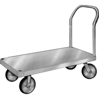 Diable en aluminium, 24" la x 36" lo, 2000 lb cap, Roues Caoutchouc Absolute Business Supply