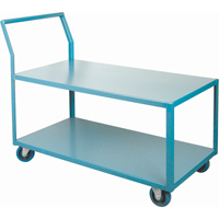 Chariots Surbaiss&eacute;s Robustes, 2 niveaux, 24" la x 48" p x 40" h, 1200 lb Cap Absolute Business Supply