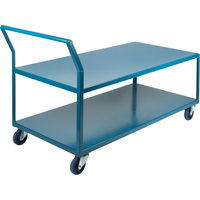 Chariots surbaiss&eacute;s robustes, 2 niveaux, 30" la x 60" p x 40" h, 1200 lb Cap Absolute Business Supply