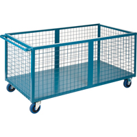 Wire Mesh Box Truck, Steel, 63" L x 30" W x 31.5" H, 25 cu. Ft. Volume, 1200 lbs. Capacity Absolute Business Supply